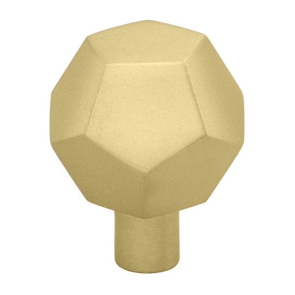 Gliderite Hardware 1-1/2 in. Faceted Knob Satin Gold 5826-SG-1 - main